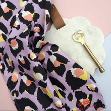 Load image into Gallery viewer, Lilac Leopard Print Tea Towel
